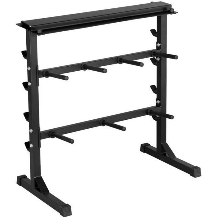 Soporte para discos de pesas para barras y mancuernas - YAHEETECH - Capacidad de carga de 300 kg - Diseño versátil
