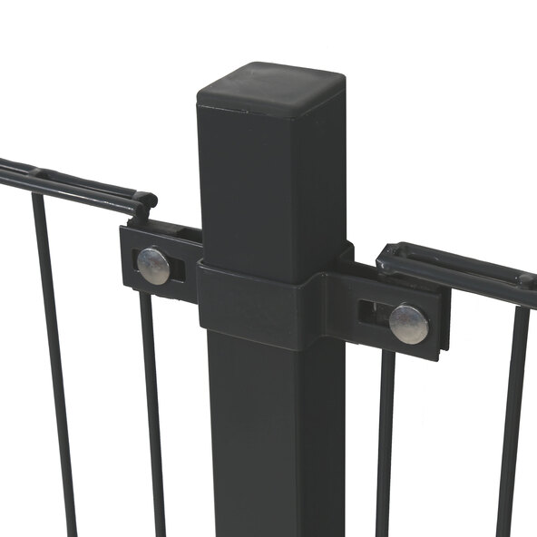 Modulares Zaunsystem, Doppelstabmattenzaun MORATA, anthrazit, 160 cm x 10 m