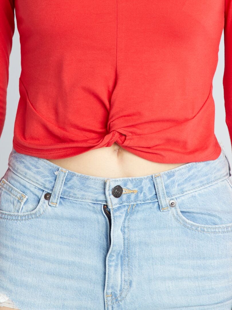 Camiseta cropped - VERMELHA