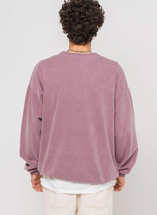 Kaotiko CREW WASHED BEETLE - Sweatshirt - bordeaux