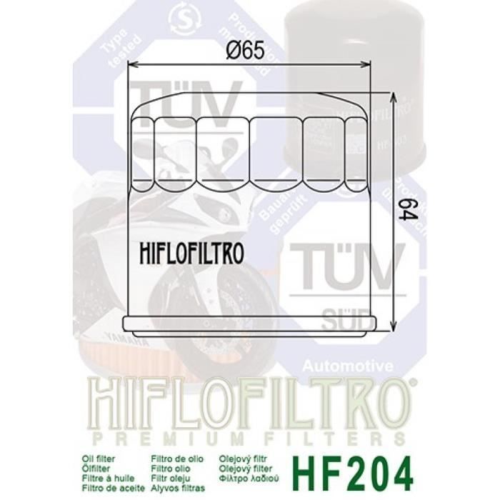 Filtre à huile Hiflofiltro pour Moto Honda 600 CBF S 2004 à 2012 Neuf