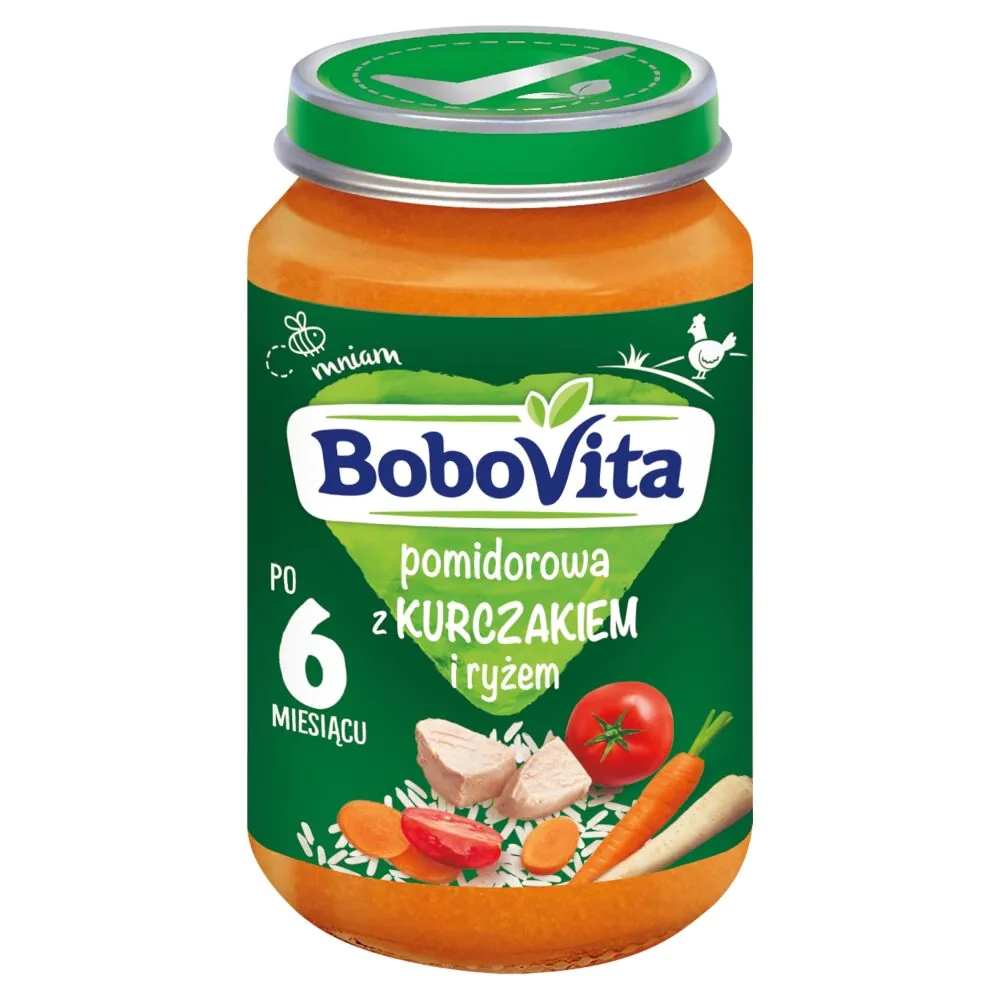 Bobovita Zupa Pomidorowa z kurczakiem i ryżem po 6 m-cu
