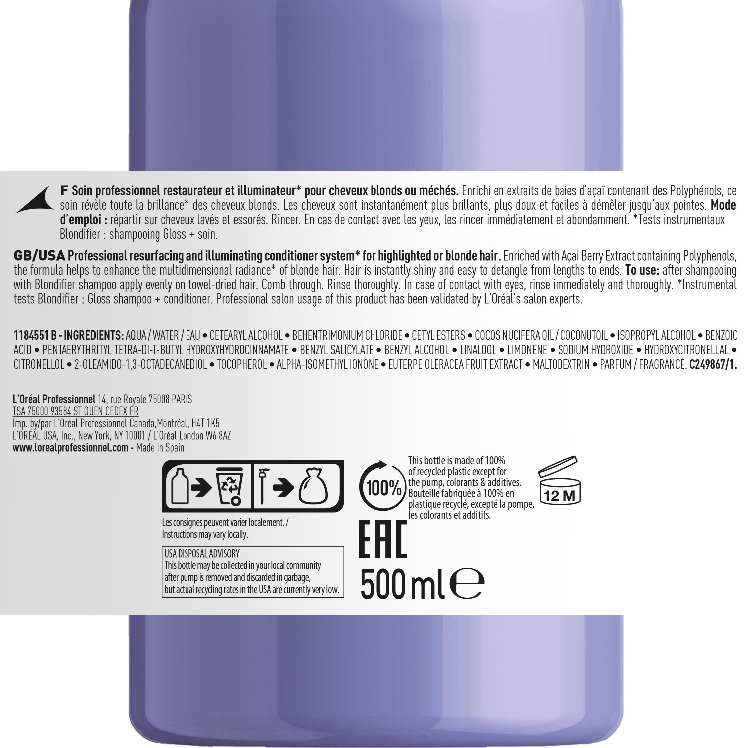 L'Oréal Professionnel Blondifier kondicionierius - 200 ml