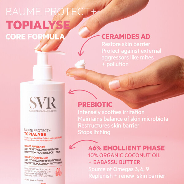 SVR TOPIALYSE Protect+ 48hodinový vyživující tělový balzám, 400ml