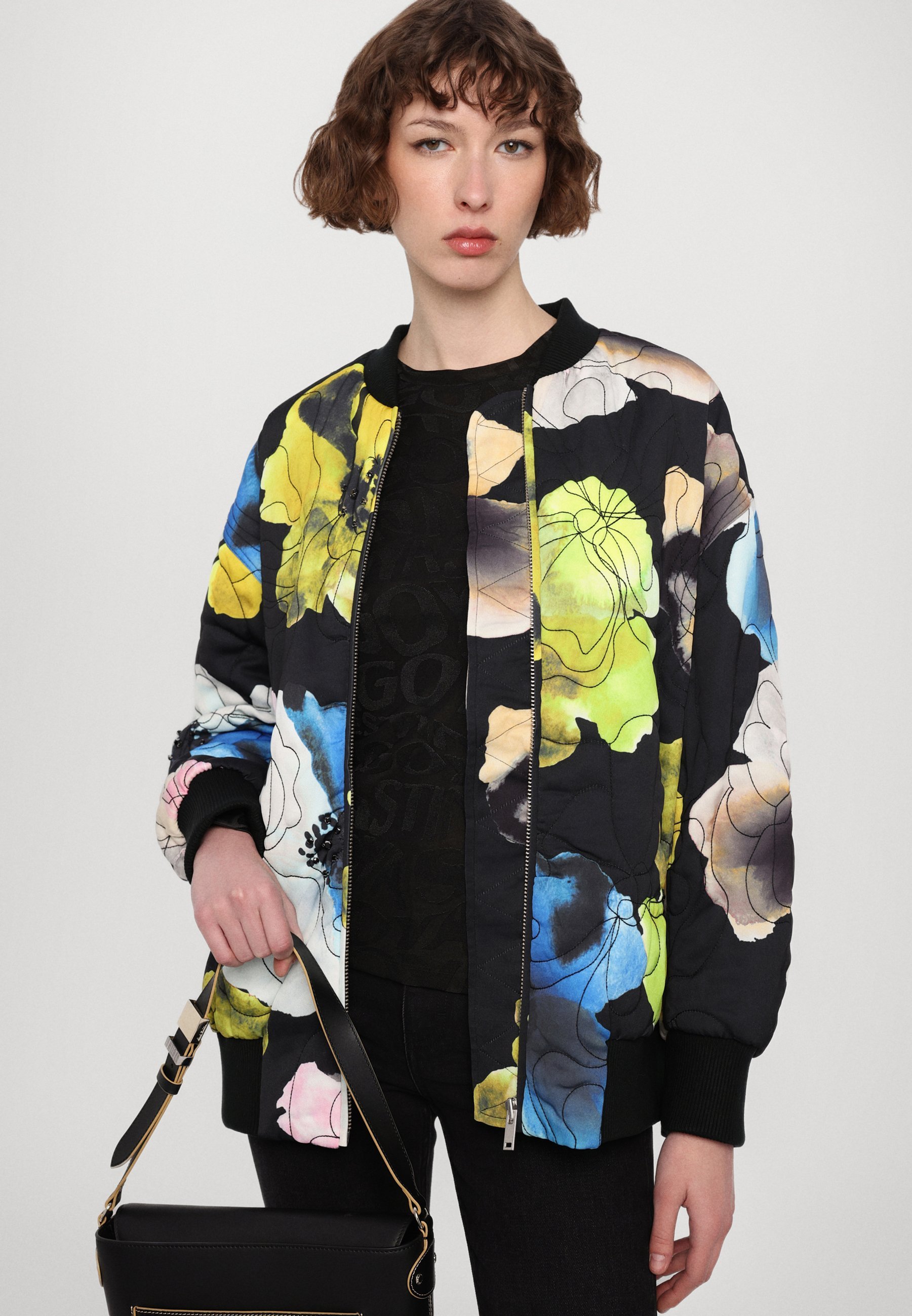 Stine Goya VOLUMINOUS JACKET - Kurtka typu bomber - akwarelowy rozkwit