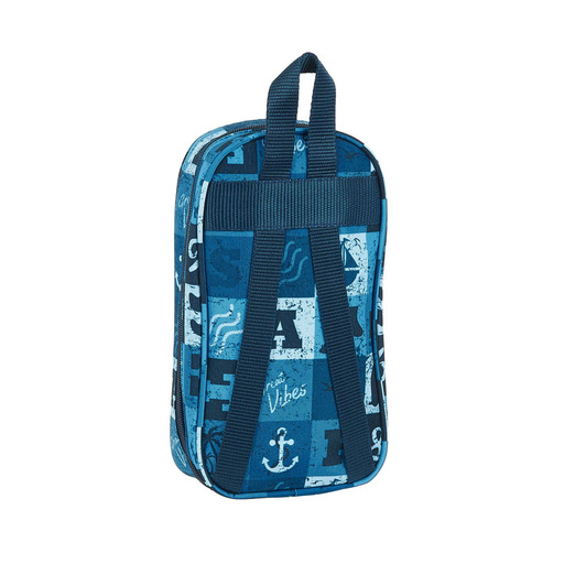  Trousse à crayons Safta Blue Vibes Maxi, 33 pièces