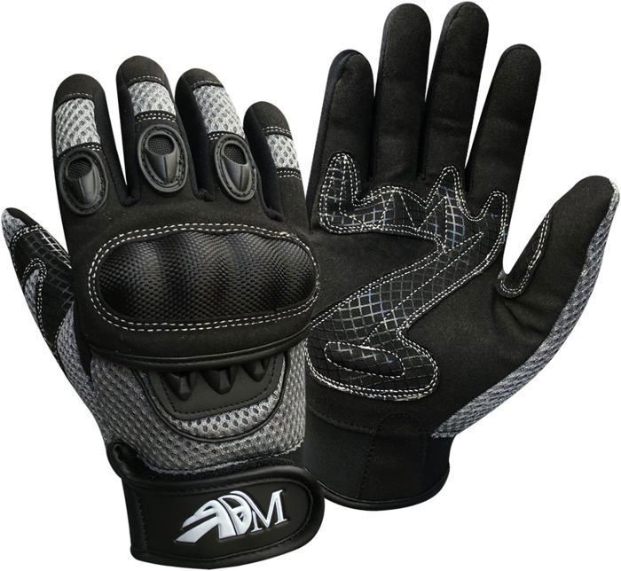 Guantes de moto ADM para hombre, homologados CE, para verano/entre estaciones, antideslizantes, transpirables, color gris, tallas S, M, L, XL, XXL