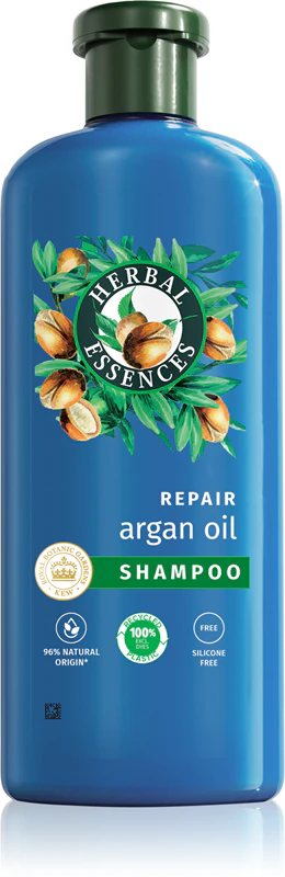 Shampoo Hidratante Reparador com Óleo de Argan Herbal Essences para Cabelos Danificados