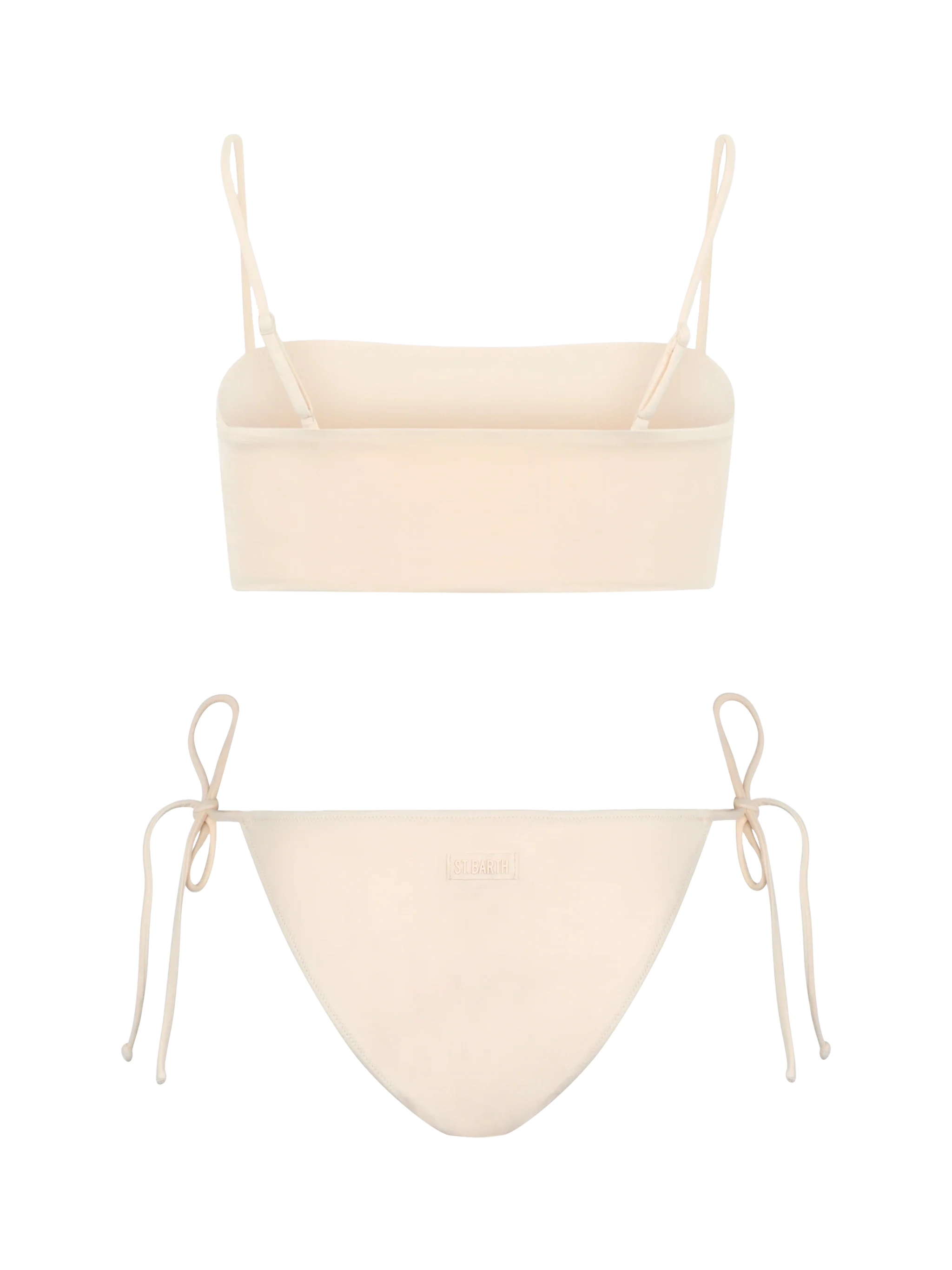 Athena Virgo beige bandeau bikini voor dames met strass-steentjes