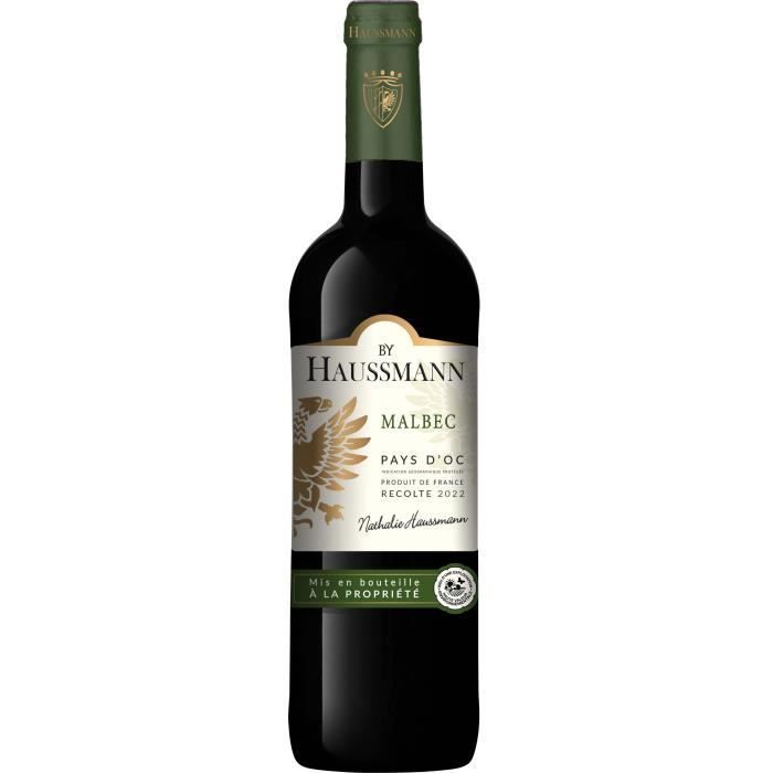 Vino tinto Malbec Pays d'Oc - Languedoc 2022 de Haussmann