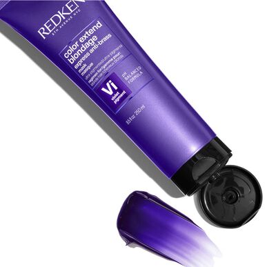 Redken Color Extend Blondage Anti-Brass kaukė, violetinė kaukė šviesiems arba sruogelėmis sruogelėmis dažytiems plaukams, 250 ml