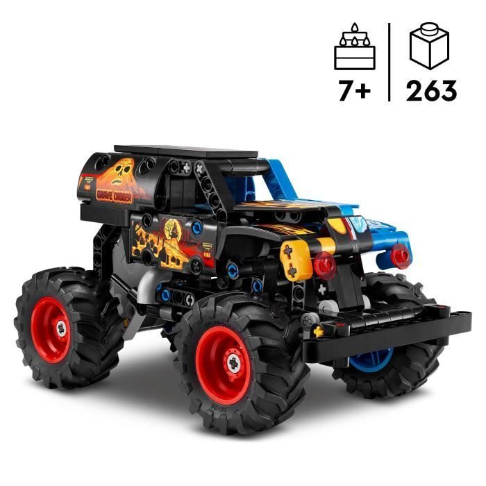 LEGO Technic 42219 Monster Jam Grave Digger - Fuoco e Ghiaccio - Set di costruzioni per bambini dai 7 anni in su