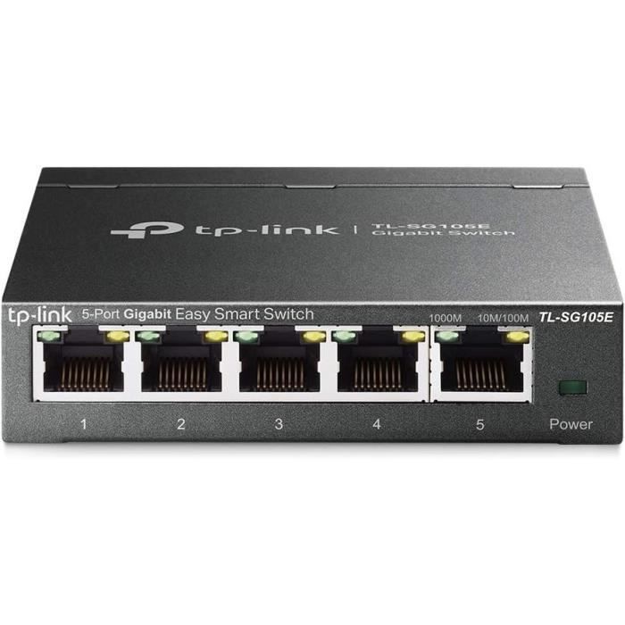 Conmutador de red de escritorio TP-Link de 5 puertos 10/100/1000 Mbps