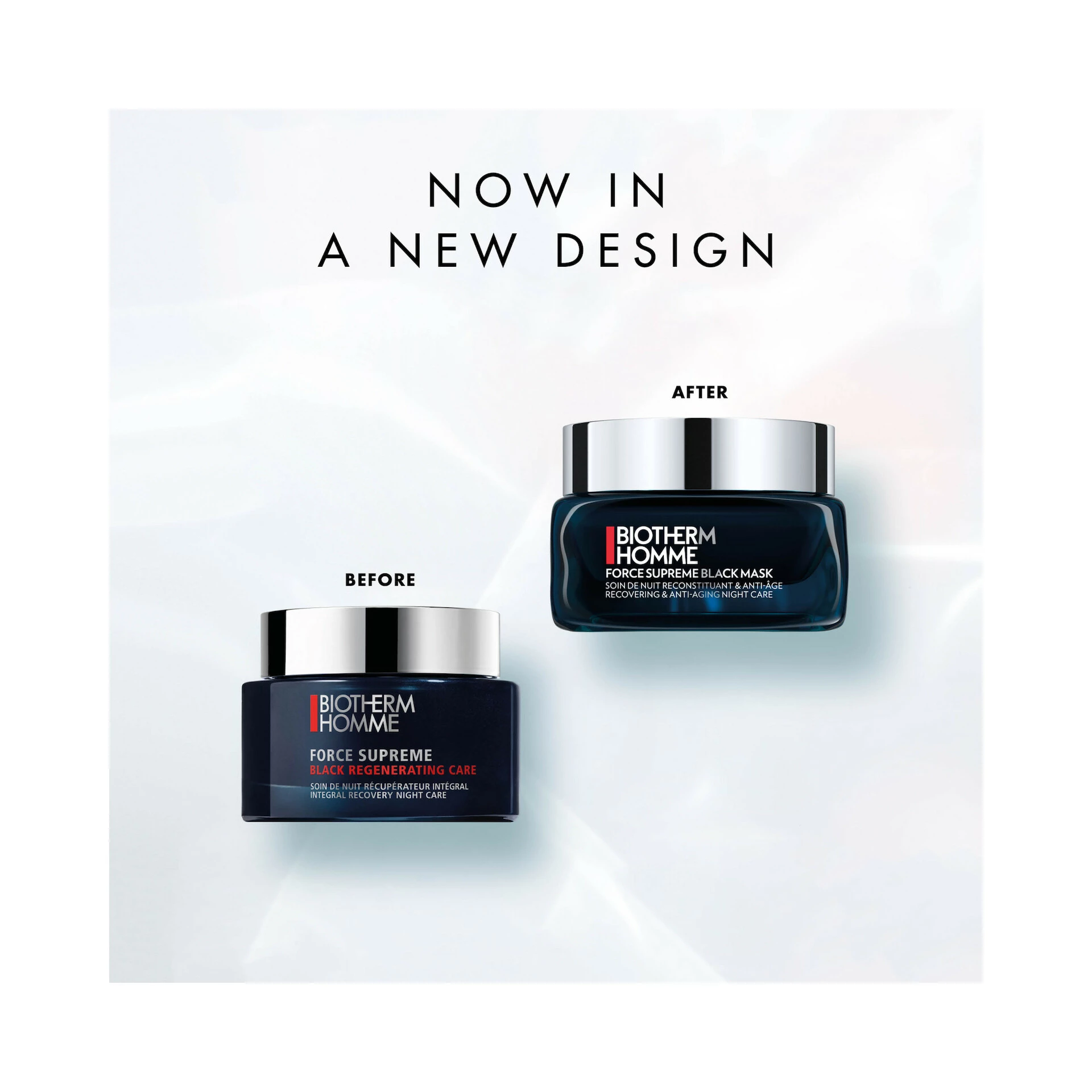 Force Supreme crna maska za lice noćna njega 50 ml - Biotherm Homme