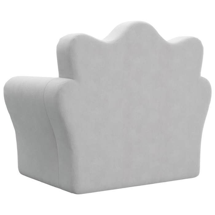 Canapé-lit pour enfants - vidaXL - Gris clair - Peluche douce - 54x34-90x45 cm - Housse amovible - Mousse épaisse
