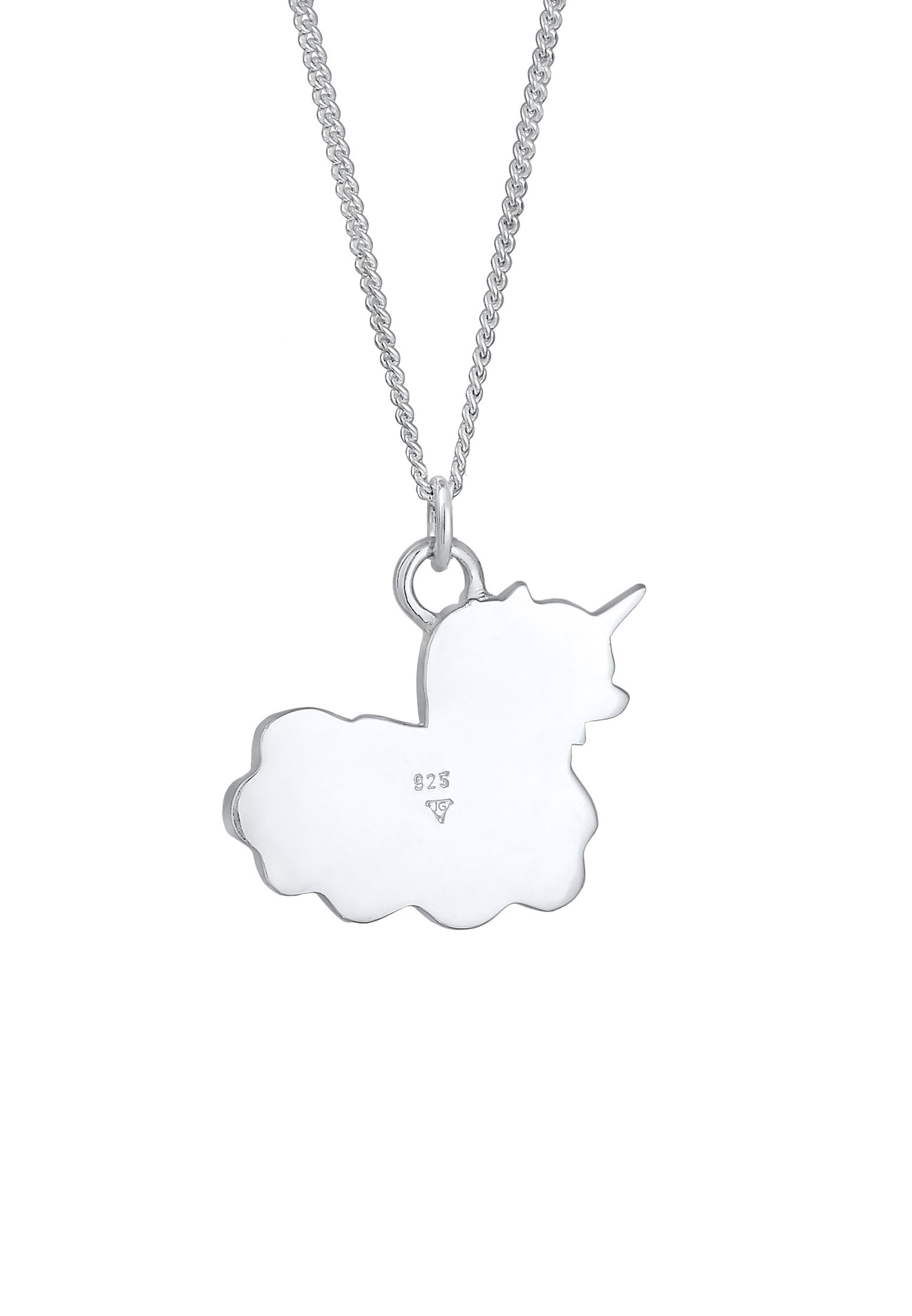 Elli Pendentif enfant licorne nuage ludique avec émail en argent sterling 925