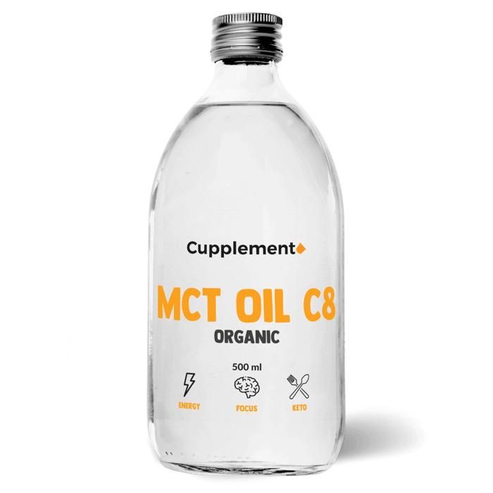 Cupplement MCT Oil C8 500 ML Organic - No powder, capsules, 1000 ml or C10 - MCT Oil - Supplement -