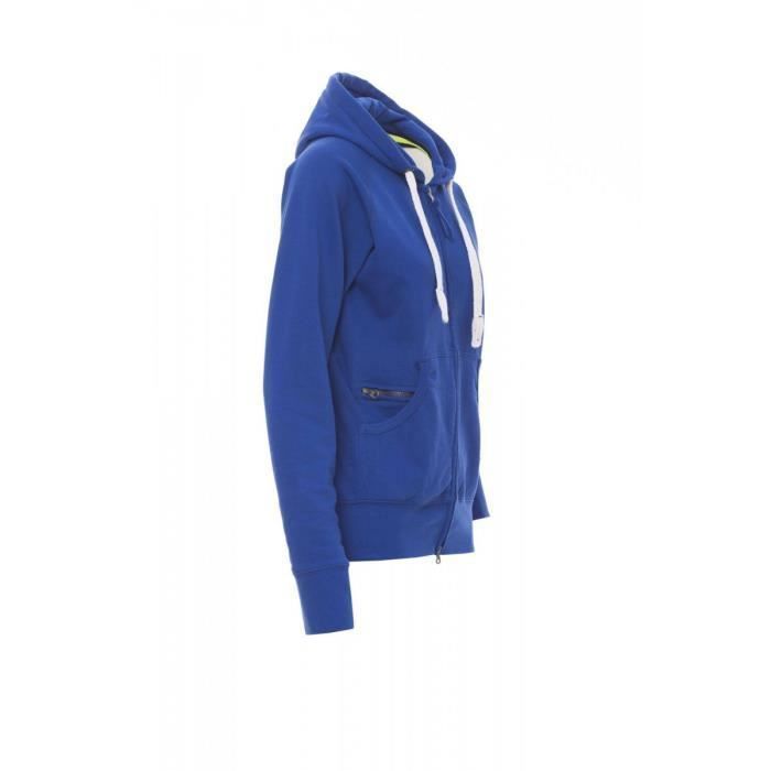 Women's sweatshirt - Payper - Hawaii+ - Fitted cut - Full zip - Royal blue