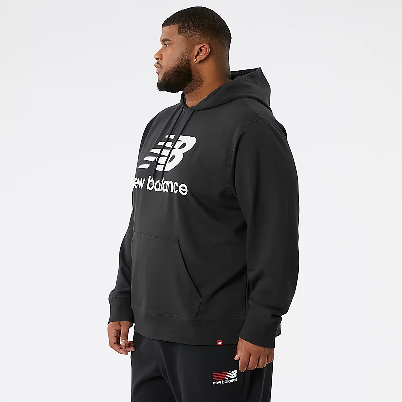 Men's NB Essentials Stacked Logo Po Hoodie – BLACK