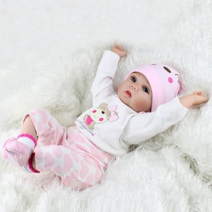 Poupée Bébé Reborn ZIYIUI en Vinyle de Silicone Souple 22 Pouces - Certification de sécurité ASTM RoHS CE EN71
