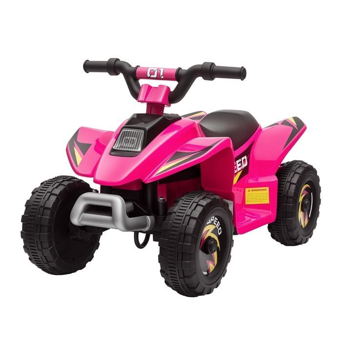 Electric Quad Bike - HOMCOM - for children 18-36 months, 6V battery, forward/reverse, toy - PP - 72x40x45.5cm - pink
