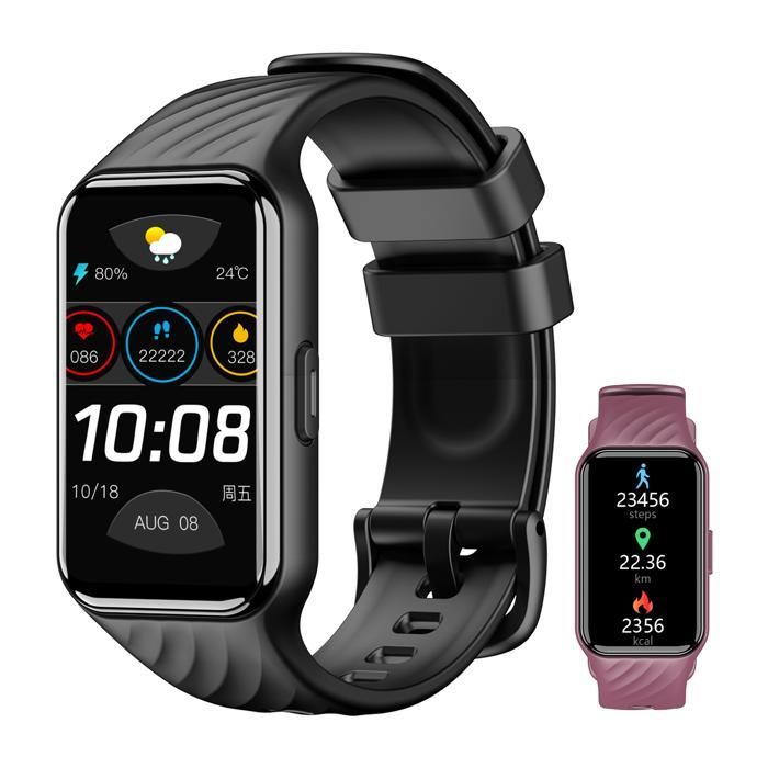 Blackview Sport Smartwatch - 2 bandjes - Compatibel met Android, iOS, Huawei, Xiaomi, Samsung - Zwart