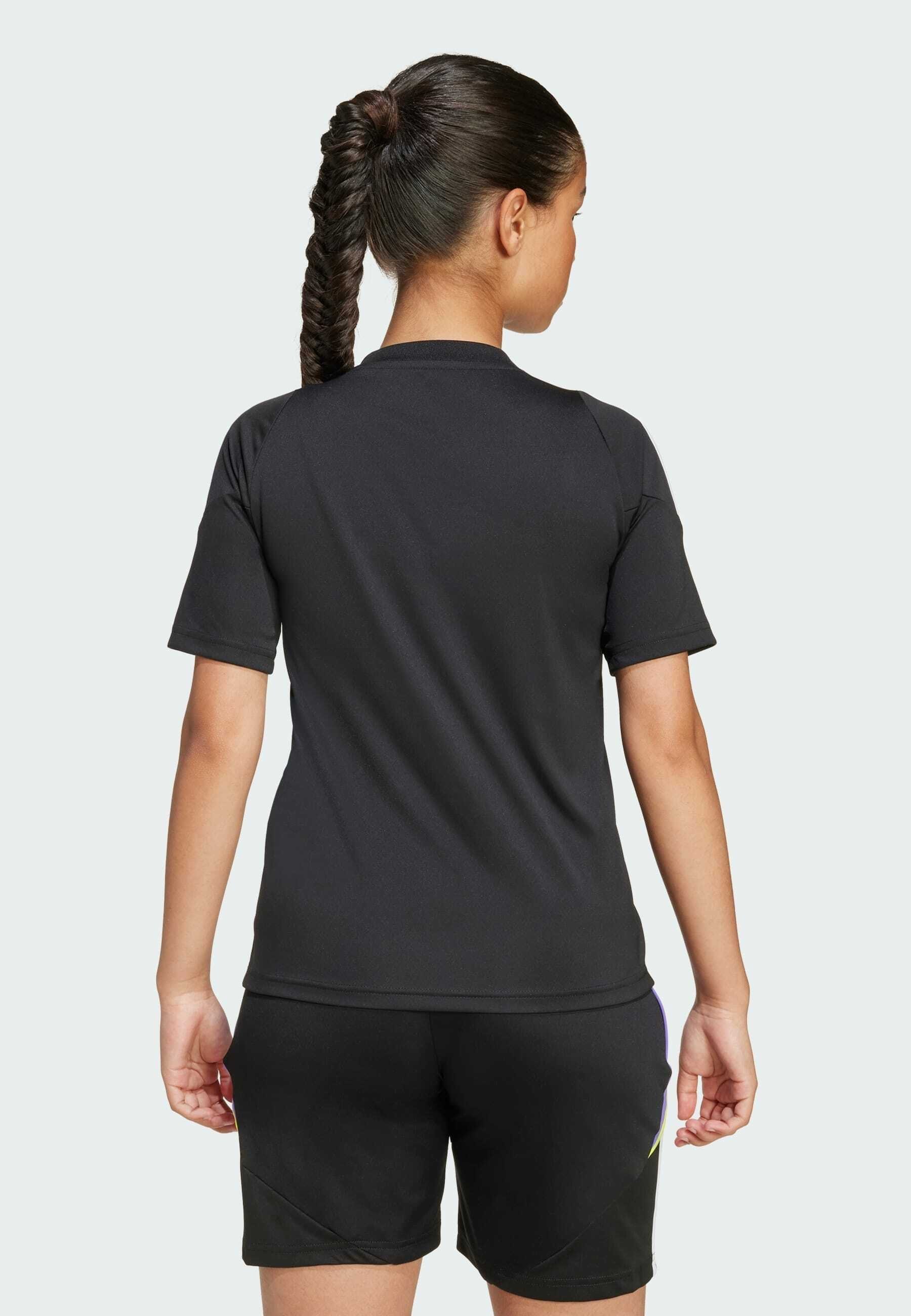 adidas Performance TIRO24 - MANCHES COURTES - T-shirt de sport - Noir et violet Rush