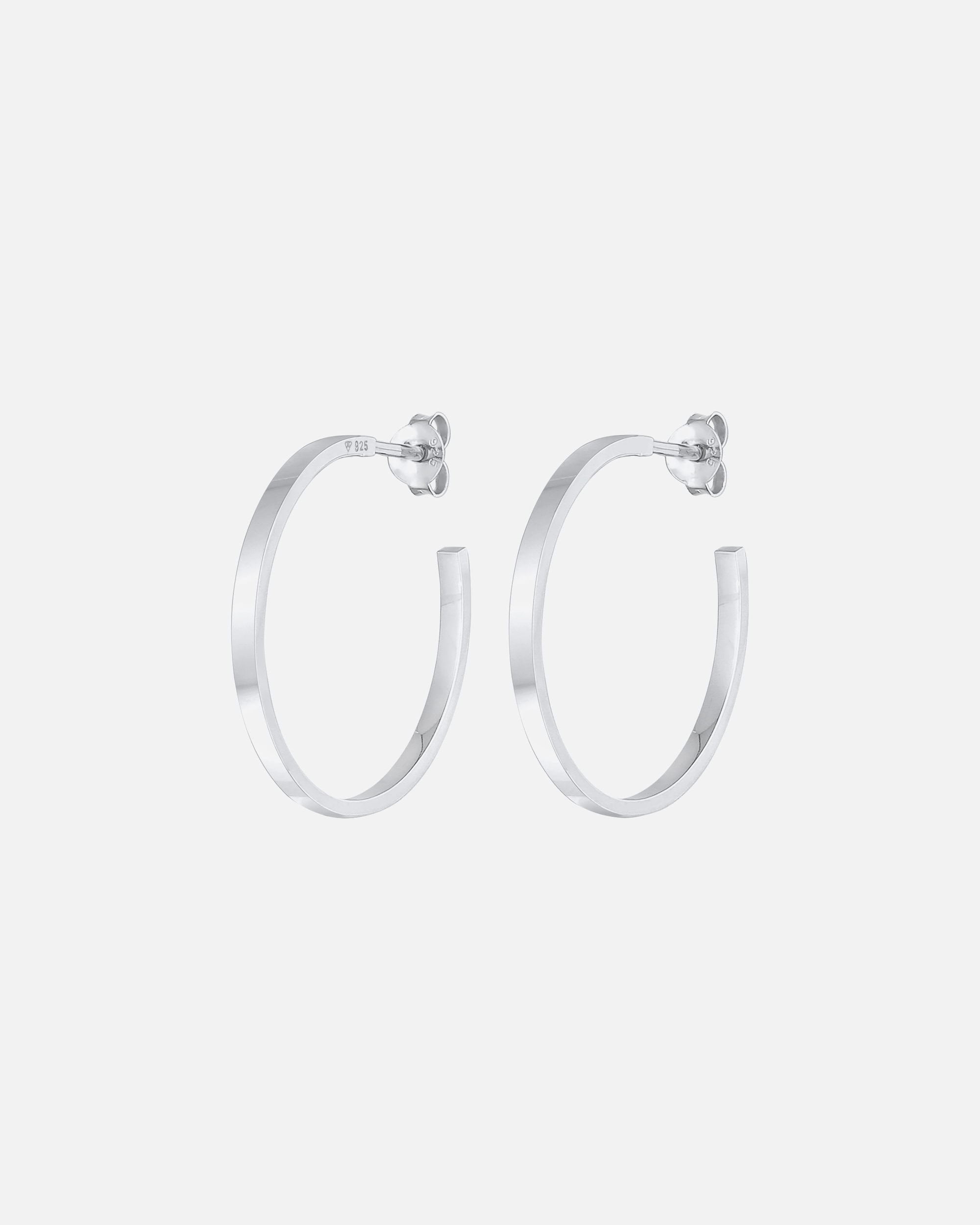 Elli Créoles pour femmes Basic Classique en argent sterling 925