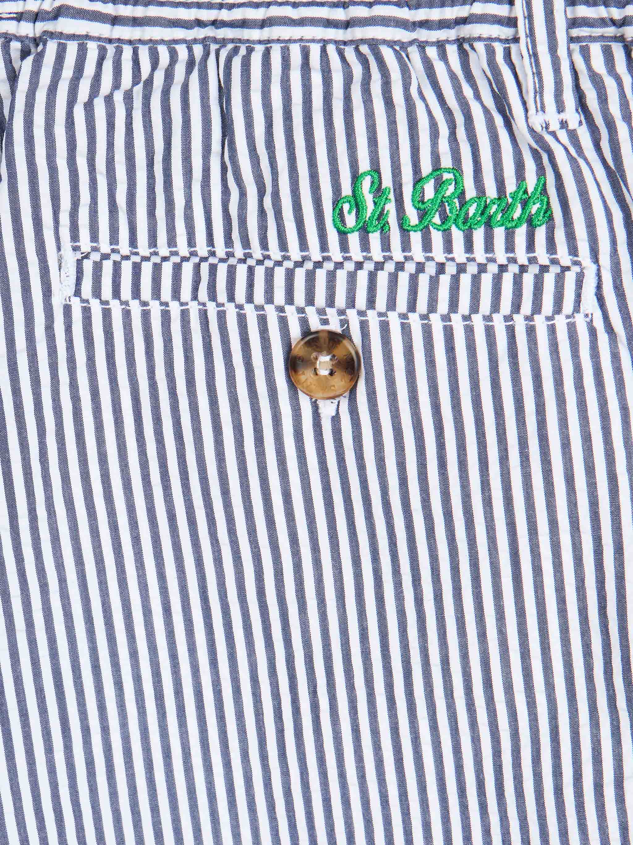 Ischia Jr. Seersucker Bermudashorts til Drenge