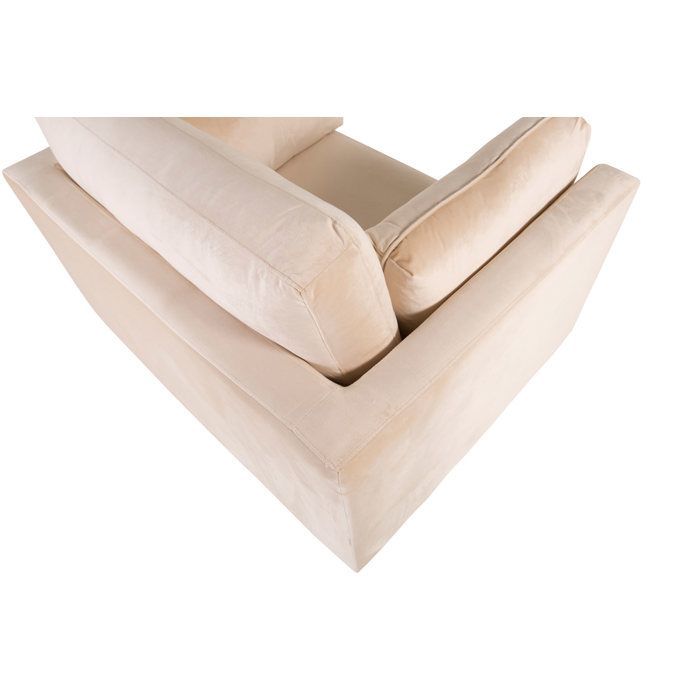 Boom Fauteuil en velours, Beige clair.