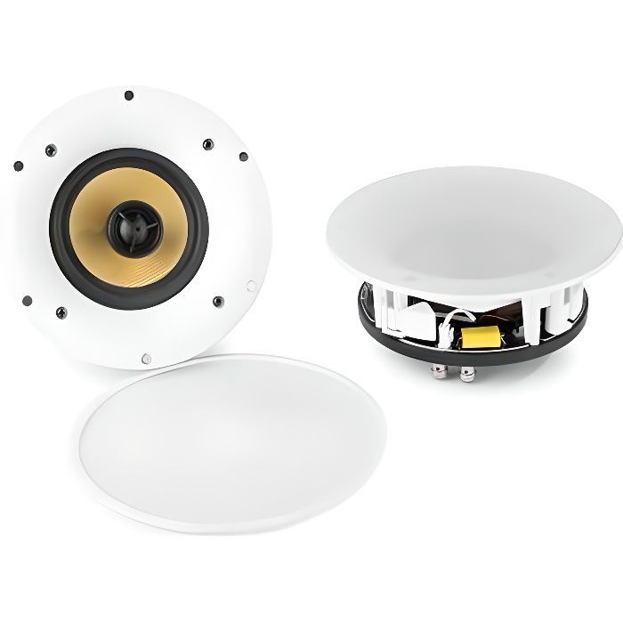 Enceintes de plafond - SKYTRONIC - WCS50 - 100W - WiFi/Bluetooth - Amplificateur intégré