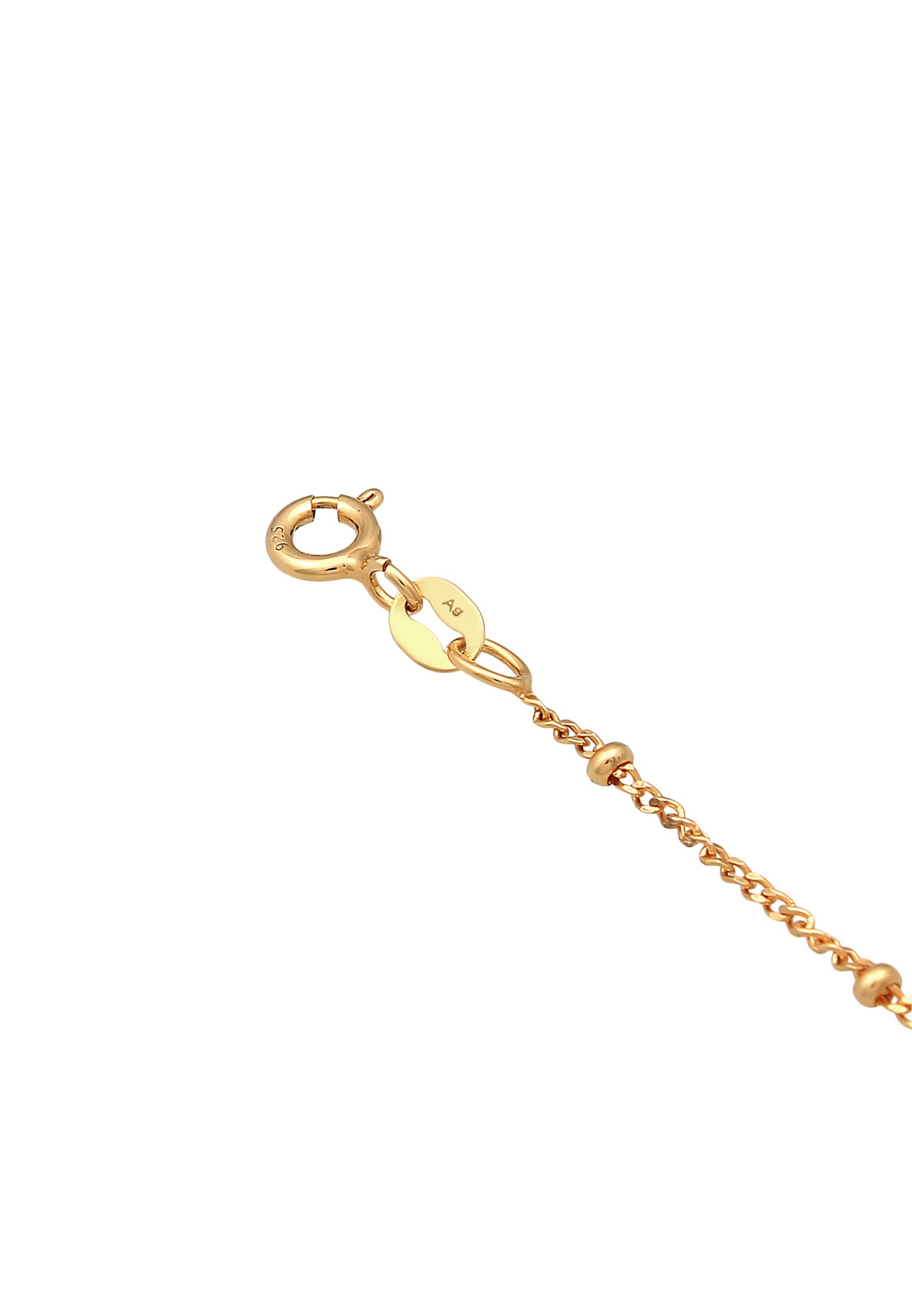 Elli Femmes chaîne de taille boule basique boho en argent sterling 925 plaqué or