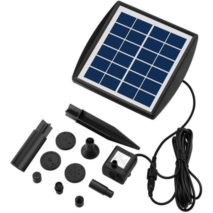 Bomba solar para fuentes - YYV - SHE-331 - 2W - 200L/H - Para estanques/jardines/acuarios