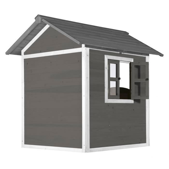 Maison de jeux en bois AXI Beach Lodge en gris pour enfants