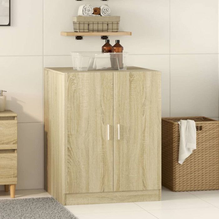 Mobile per lavatrice in rovere Sonoma, 70,5x71,5x91,5 cm