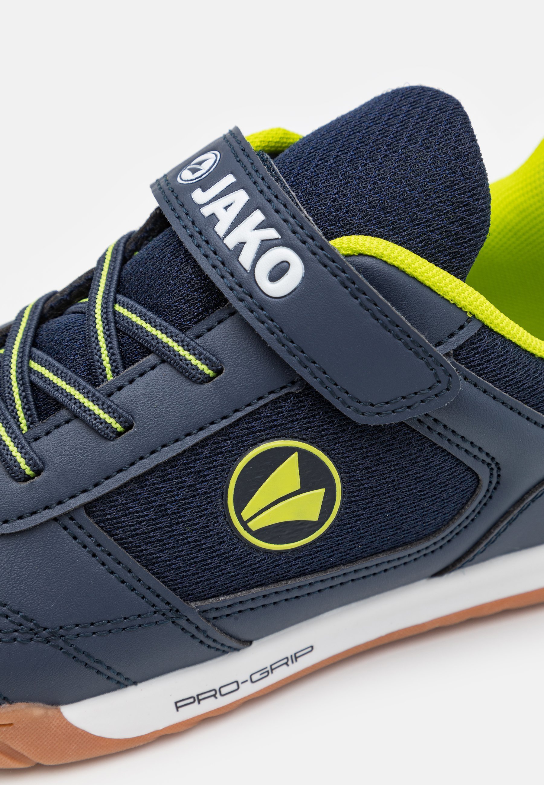 JAKO WINGER UNISEX - Chaussures de tennis multicourts - bleu marine foncé/vert citron