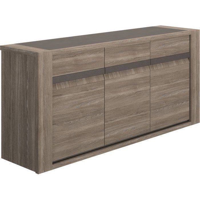 Credenza MARCEAU – Finitura rovere canneto – 3 ante – 190 × 48 × 88 cm – GAMI