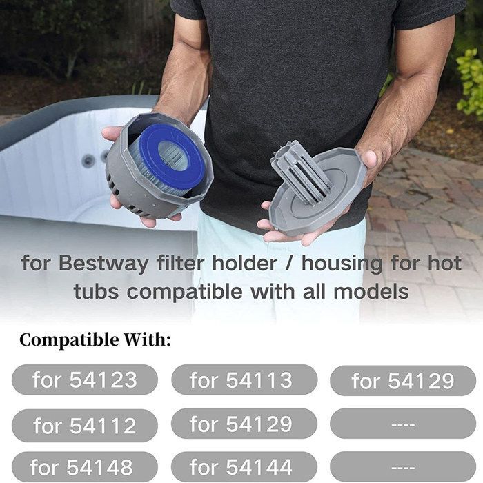 Soporte para cartuchos de filtro de piscina, para InteX lay-z-spa VII, InteX VI, Coleman SaluSpa, accesorios para piscinas exteriores