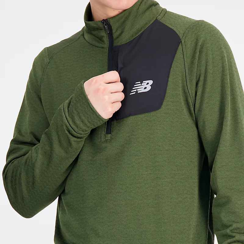 Męska bluza NB Heat Grid Half Zip - KOMBU HEATHER