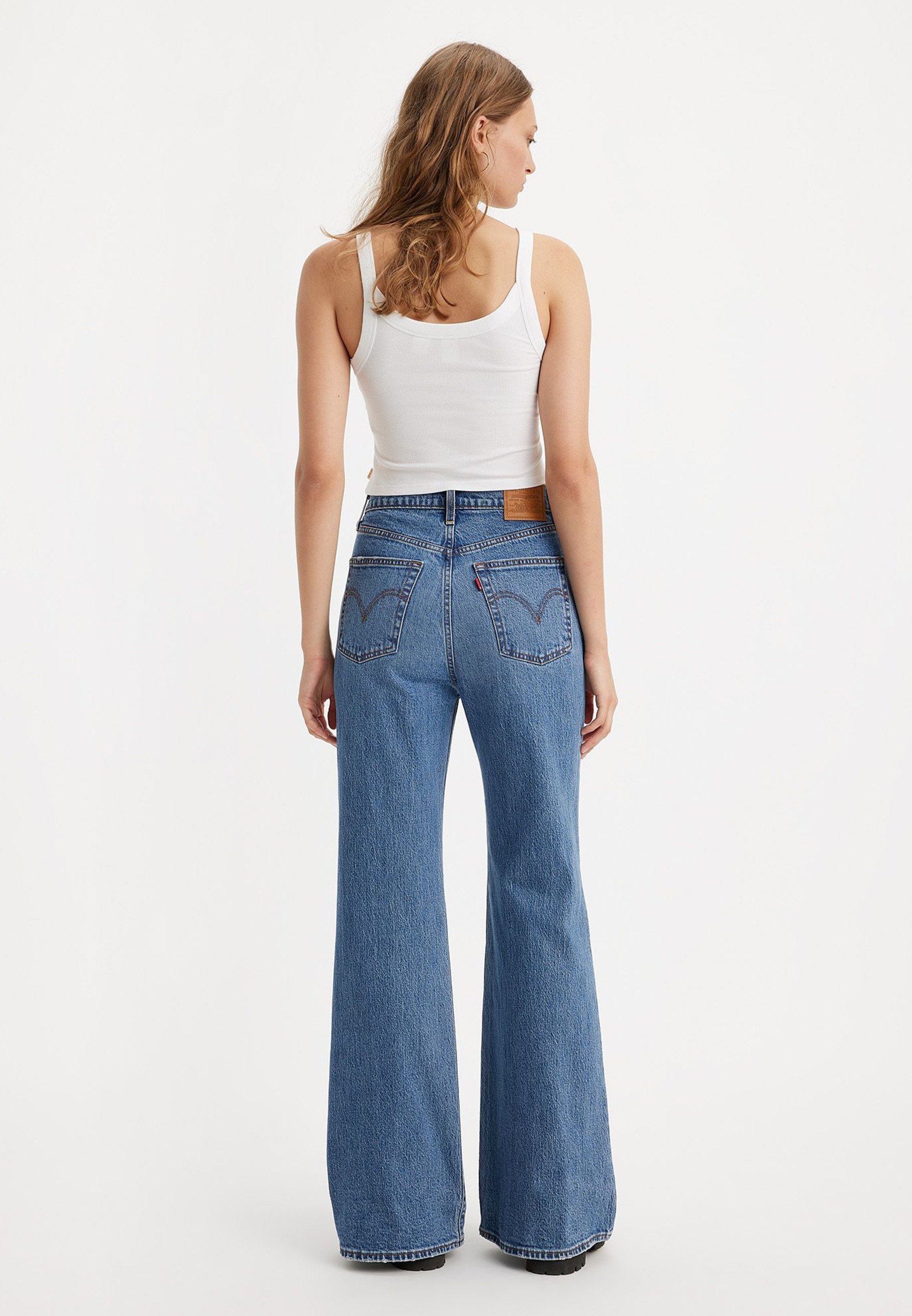 Levi's® RIBCAGE BELLS - Flared Jeans - blauwe denim