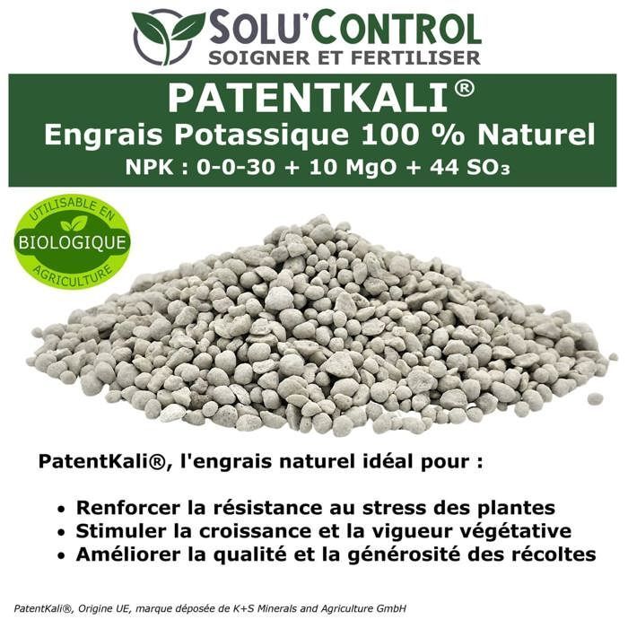 500 g de PatentKali® SOLU'CONTROL – Fertilizante de potasio 100% natural