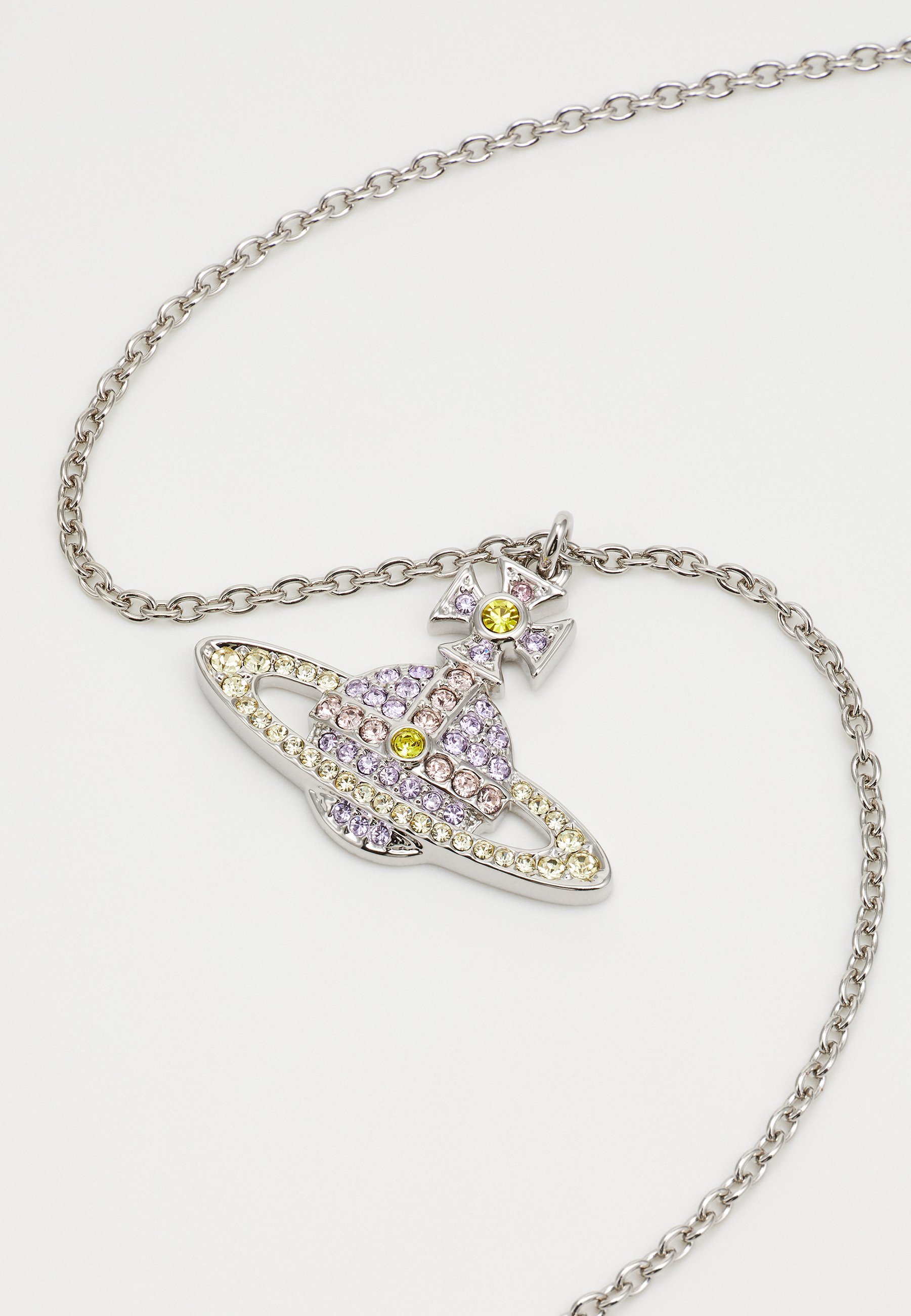 Vivienne Westwood KIKA PENDANT - Halskette - silberfarben/violett,vintage rose,jonquil,cit