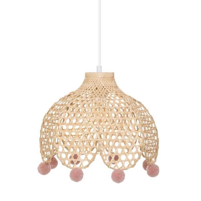 Suspension Week end à la campagne H.22cm bambou - Atmosphera Créateur d'intérieur