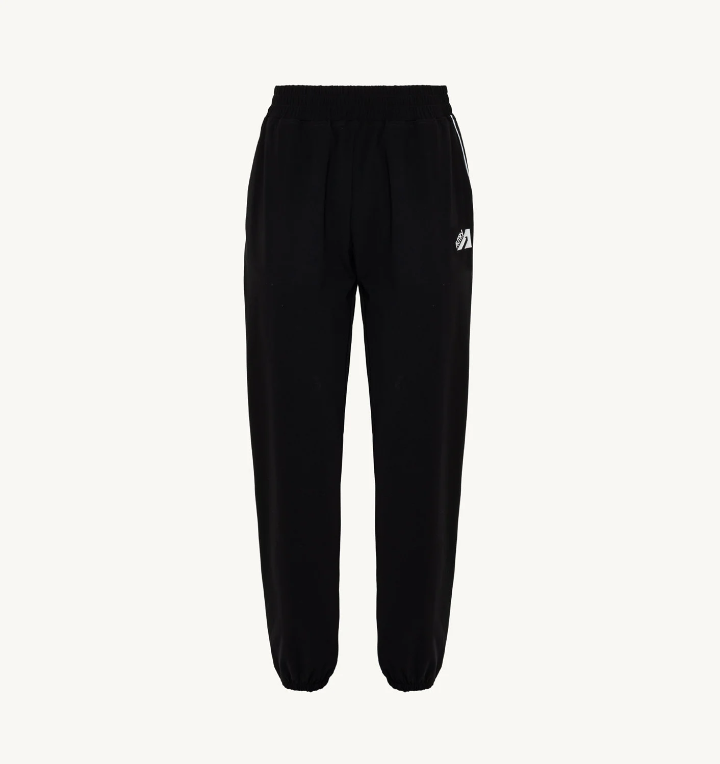 PANTALONI DE TENIS NEGRI CU BRINDURI CONTRASTANTE