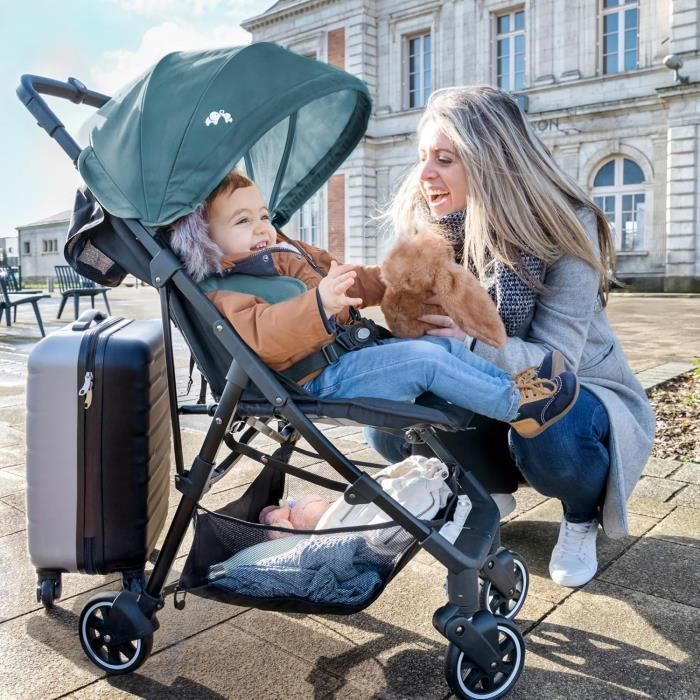 Passeggino ultracompatto BEBECONFORT TEENY 3D, 4 ruote, dalla nascita fino a circa 4 anni (22 kg), grigio fumé.
