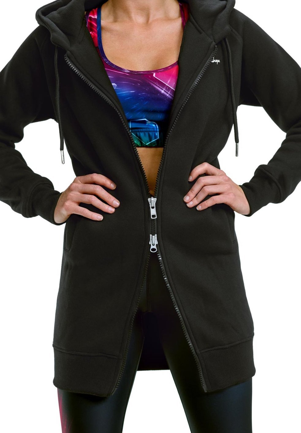 Winshape Zip-up sweatshirt - zwart