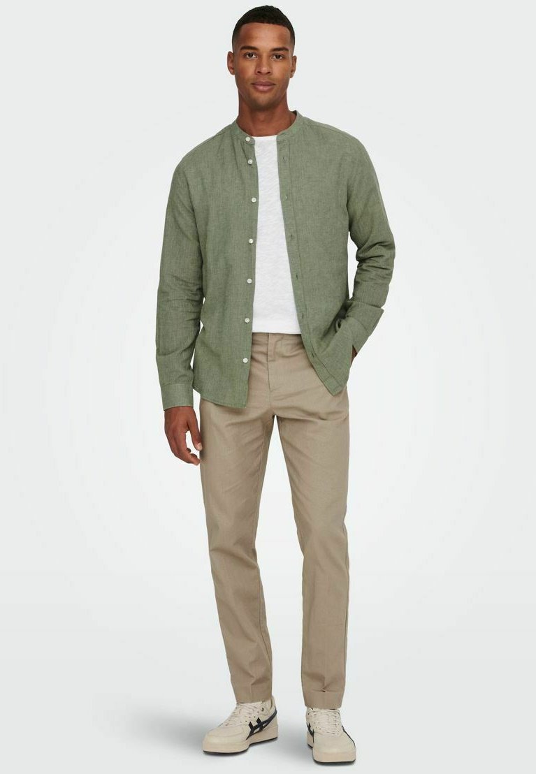 Only & Sons ONSCAIDEN MAO - Shirt - sumpf