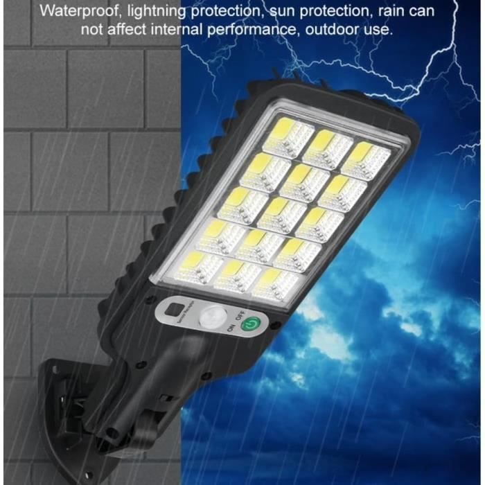 Luz solar exterior con sensor de movimiento, resistente al agua, inalámbrica, 3 modos, iluminación solar exterior con 108 LED COB para J[h4934]