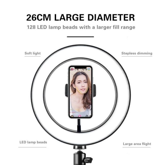 Accesorios para cámaras réflex, nuevo anillo de luz LED regulable de 5500 K, lámpara para fotografía, estudio fotográfico y vídeo - 20 cm.