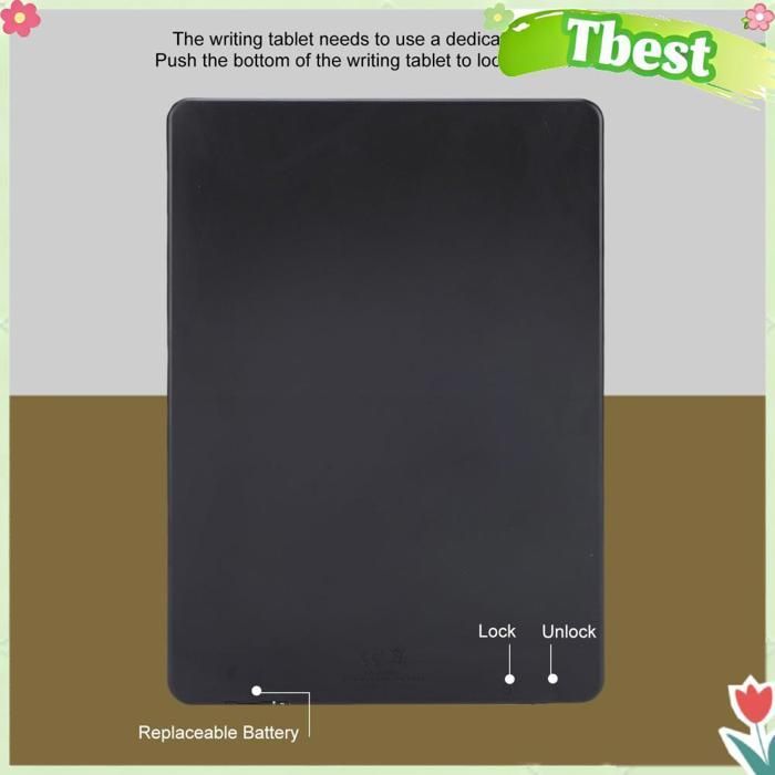 Tbest Tablette de dessin intelligente Tablette à Dessin Intelligente, Tableau D'écriture électronique avec Stylo, linge lit
